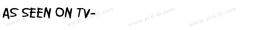 As seen on TV字体转换